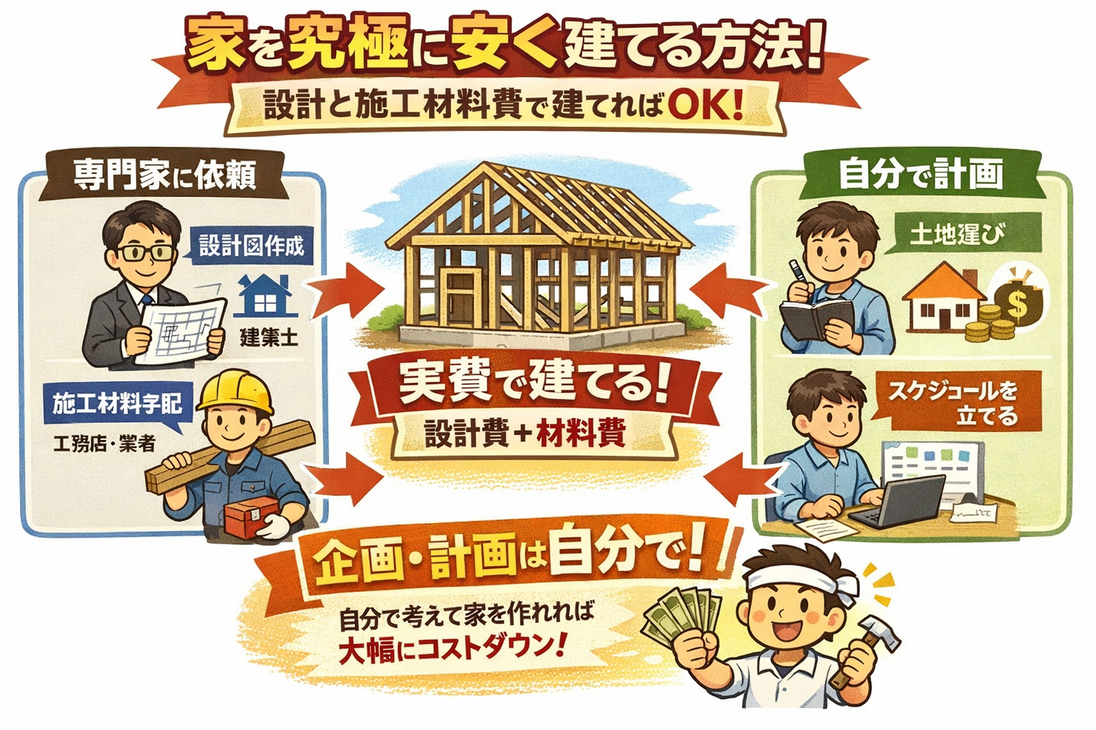 なぜ他社より1000万円も安くなるのか？ その理由は「中間マージンゼロ」の仕組