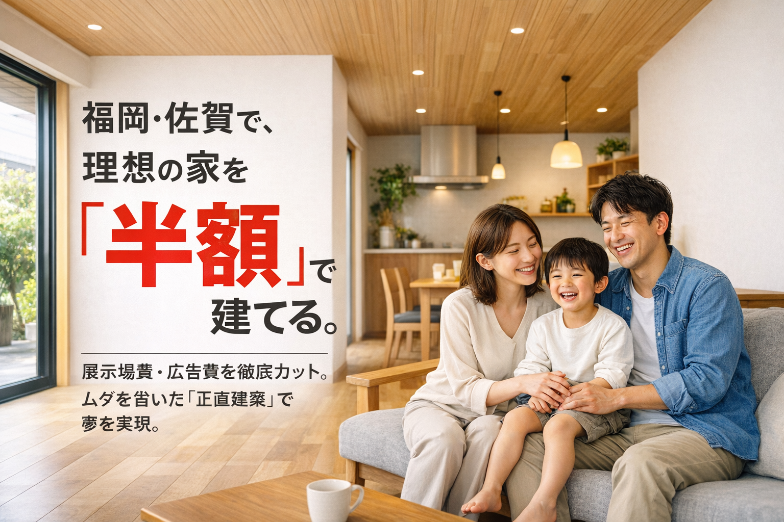 他社より良い家が安いから多くの人が喜ぶ  正直になれるから、誰もが納得できる